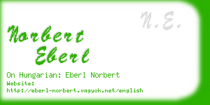 norbert eberl business card